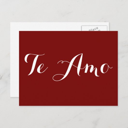 Te Amo Briefkaart (Voorkant / Achterkant)