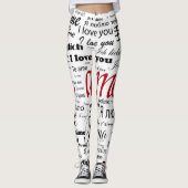 te amo con muchas idiomas leggings (Voorkant)