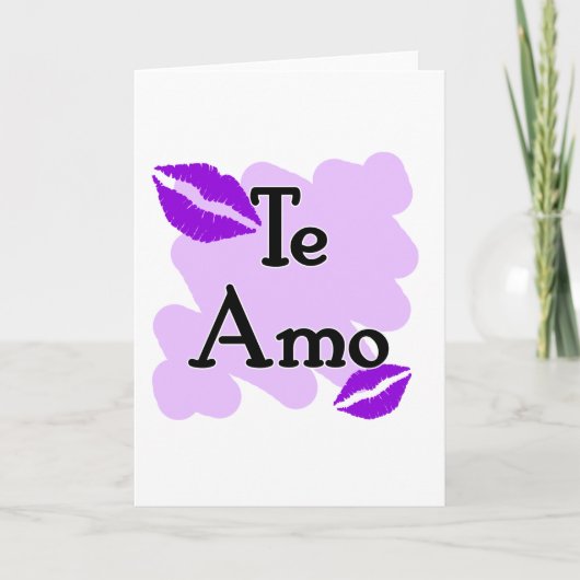 Te Amo - het Spaans - de Liefde van I u Feestdagen Kaart (Voorkant)