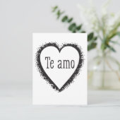 Te amo, ik hou van je in het Spaans Briefkaart (Staand voorkant)
