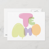 Te amo - Ik hou van je in het Spaans Briefkaart (Voorkant / Achterkant)