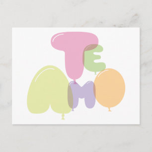 Te amo - Ik hou van je in het Spaans Briefkaart