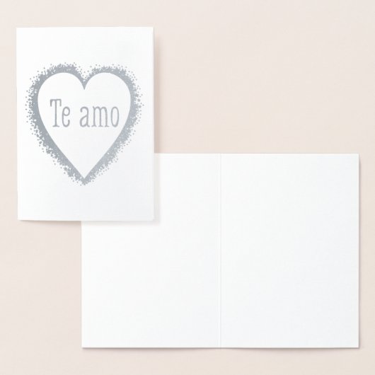 Te amo, ik hou van je in het Spaans Folie Kaarten (Display)