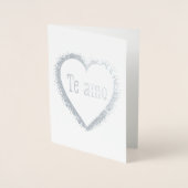 Te amo, ik hou van je in het Spaans Folie Kaarten (Voorkant)