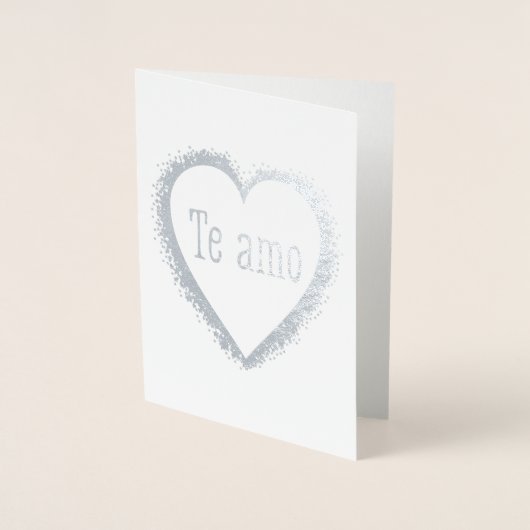 Te amo, ik hou van je in het Spaans Folie Kaarten (Voorkant)