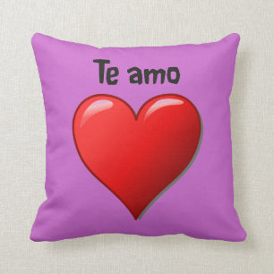 Te amo - Ik hou van je in het Spaans Kussen