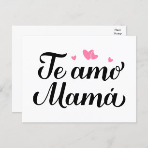Te Amo Mamá Ik hou van je Mam Spaans Moederdag Briefkaart