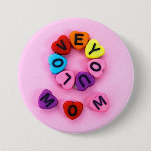 Te amo mamá ronde button 7,6 cm (Voorkant)