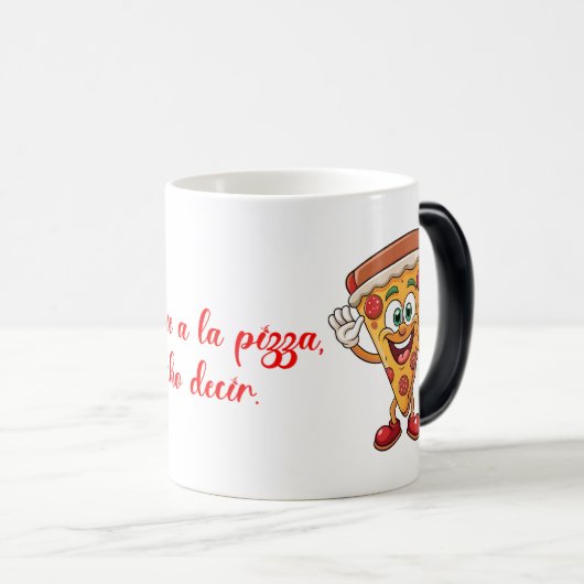 Te amo mas que a la pizza magische mok (Voorkant rechts)