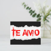 TE AMO (pagina scheurt) Feestdagenkaart (Staand voorkant)
