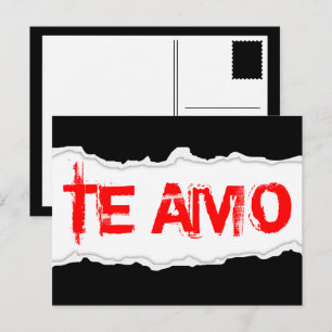 TE AMO (pagina scheurt) Feestdagenkaart