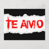 TE AMO (pagina scheurt) Feestdagenkaart (Voorkant)