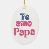 Te Amo Papa Keramisch Ornament (Voorkant)