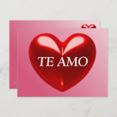 TE AMO (Spaans) Briefkaart (Voorkant / Achterkant)