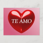 TE AMO (Spaans) Briefkaart (Voorkant)