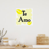 Te Amo - Spaans - Ik hou van je Poster (Keuken)
