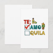 Te Amo Tequila Cinco de Mayo Grappig Bedankkaart (Voorkant / Achterkant)