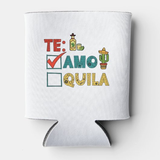 Te Amo Tequila Cinco de Mayo Grappig Blikjeskoeler (Voorkant)