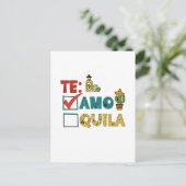 Te Amo Tequila Cinco de Mayo Grappig Feestdagenkaart (Staand voorkant)