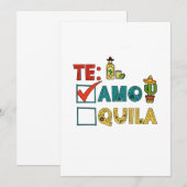 Te Amo Tequila Cinco de Mayo Grappig Kaart (Voorkant / Achterkant)