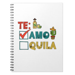 Te Amo Tequila Cinco de Mayo Grappig Notitieboek
