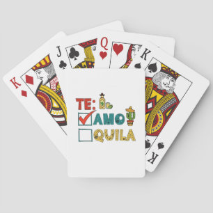 Te Amo Tequila Cinco de Mayo Grappig Pokerkaarten