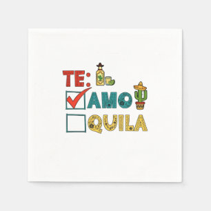 Te Amo Tequila Cinco de Mayo Grappig Servet
