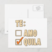 Te Amo Tequila Spain Choice Briefkaart (Voorkant / Achterkant)