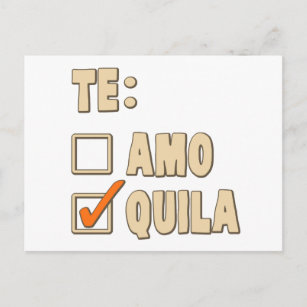 Te Amo Tequila Spain Choice Briefkaart