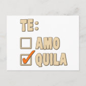 Te Amo Tequila Spain Choice Briefkaart (Voorkant)