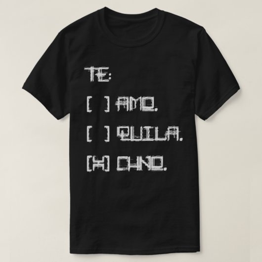 Te Amo Tequila Techno Lover Raver Festival T-shirt (Design voorkant)
