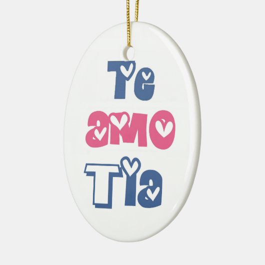 Te Amo Tia Keramisch Ornament (Links)
