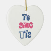Te Amo Tia Keramisch Ornament (Rechts)