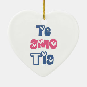 Te Amo Tia Keramisch Ornament