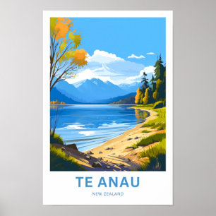 Te Anau Nieuw-Zeeland Reisprint Poster