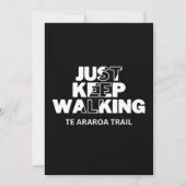 Te Araroa Trail "Just Keep Walking" Zwarte Kaart (Voorkant)