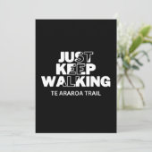 Te Araroa Trail "Just Keep Walking" Zwarte Kaart (Staand voorkant)