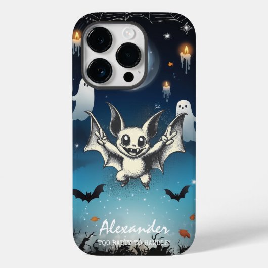 Te Batty To Handle: Gepersonaliseerde Halloween Ba Case-Mate iPhone Case (Achterkant)