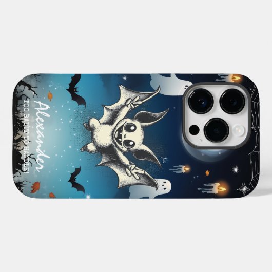 Te Batty To Handle: Gepersonaliseerde Halloween Ba Case-Mate iPhone Case (Achterkant (horizontaal))