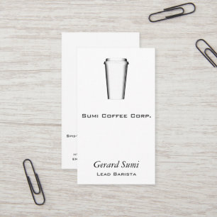 Te behalen bekertjes visitekaartje