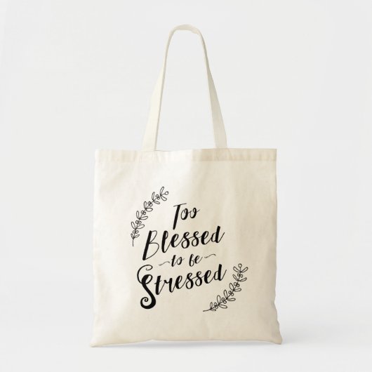 Te bekneld om gespannen Christelijke typografie te Tote Bag (Voorkant)