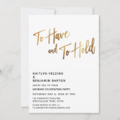 Te bezitten en te houden moderne goudontvangst kaart (Voorkant)