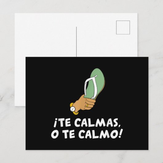 Te Calmas op te Calmo Hispanic Spaans Briefkaart (Voorkant / Achterkant)