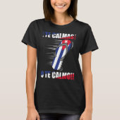Te Calmas Van Te Calmo Spaans Cuba Vlag Moeder Mam T-shirt (Voorkant)