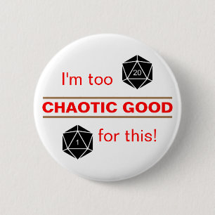 Te Chaotic Good Ronde Button 5,7 Cm