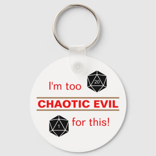 Te Chaotisch Kwaadaardig Sleutelhanger (Voorkant)