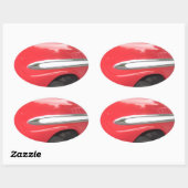 Te Chrome! Te cool! Ovale Sticker (Vel)