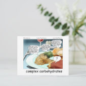 Te Complexe Koolhydraten Grappige Cadeaus & T-shir Briefkaart (Staand voorkant)