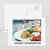Te Complexe Koolhydraten Grappige Cadeaus & T-shir Briefkaart (Voorkant / Achterkant)