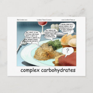 Te Complexe Koolhydraten Grappige Cadeaus & T-shir Briefkaart